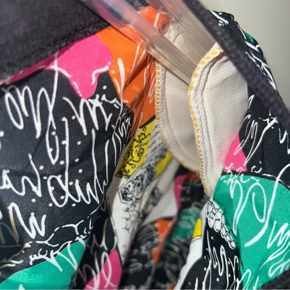 Vintage Shapely Abstract Pullover Jacket Shirt w/Shoulder Pads Made in USA Med - Picture 3 of 10